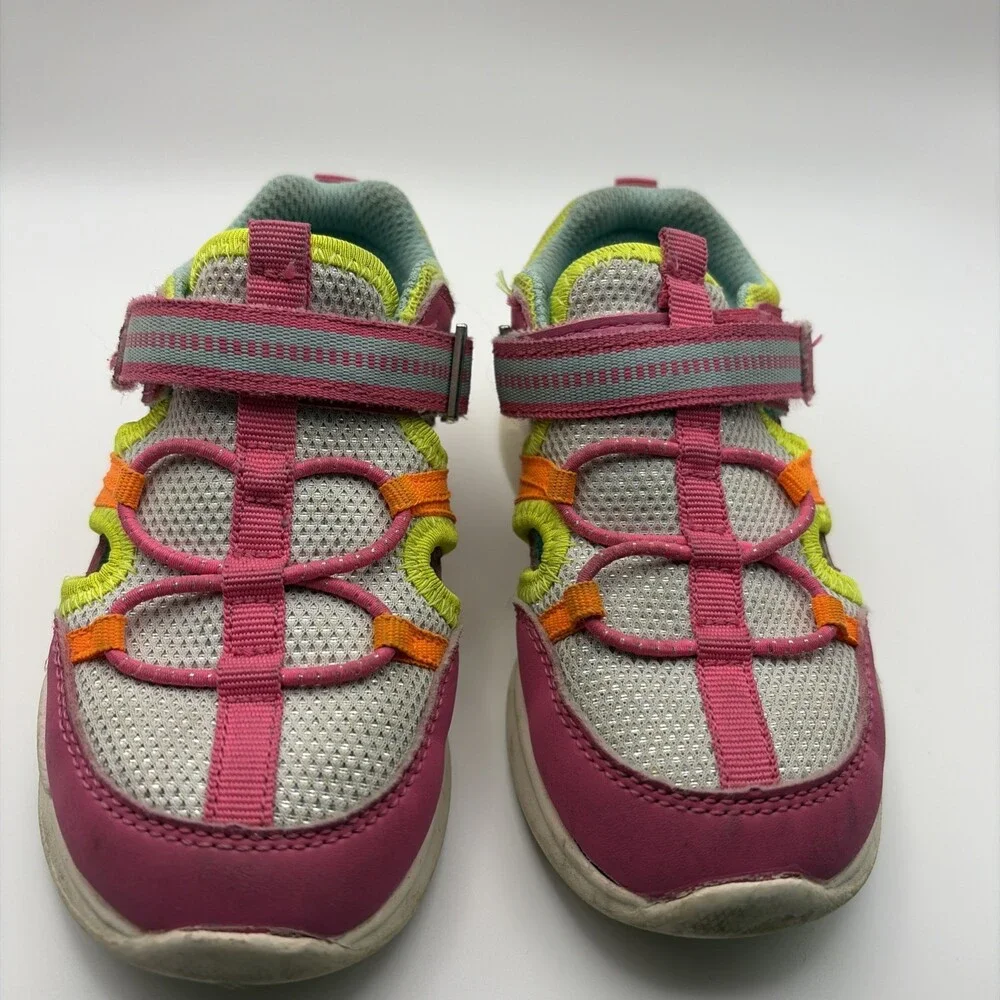 Stride Rite 360 Brinley Sneaker Sandals Toddler Girls 8M Pink/yellow/orange